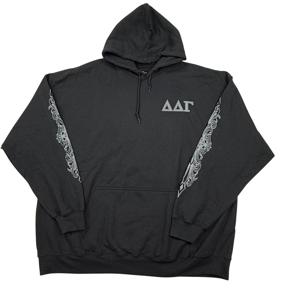 The Thread Shop 2021 Tour Hoodie Black Greek Letter Sleeve Graphic Mens 2X - Picture 2 of 6